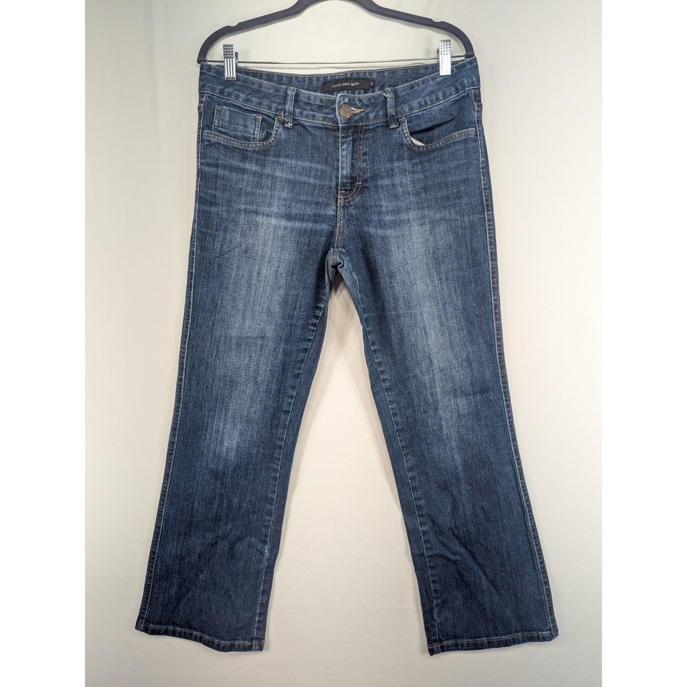 Calvin Klein Jeans Womens Size 10 Medium Wash Bootcut Flap Pocket Denim Blue